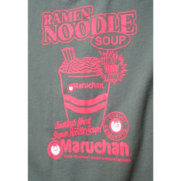 Art Class Unisex Green T-Shirt Size Large 10/12 Graphic Print Ramen Noodle Soup - Picture 3 of 6